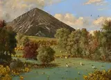 David Anthony Overend, Croagh Patrick Mountain, Co. Mayo, oil on canvas board