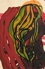 Nora van den Berg, Abstract, 2016, oil on card