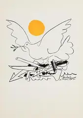 Pablo Picasso Spanish, Peace, 1982, silkscreen / serigraph from the original 1962 drawing