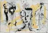 In the Eye of Fashion by John Kingerlee, 2004, mixed media on paper, sold Mar 2020