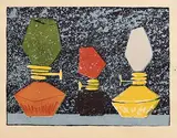 Anne Yeats, Three Lamps, limited edition lithograph - numbered 38 from an edition of 80