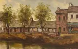 Tom Cullen, Along the Grand Canal, 1979, oil on board