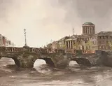 Tom Cullen, Four Courts, 1974, oil on canvas