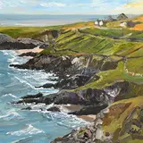 Dorothee Roberts French, Fair Evening, Coumeenole, Dingle, acrylic on canvas