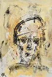 Head by John Kingerlee, 2007, mixed media on paper, sold Mar 2020