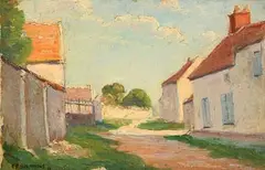 Estella Solomons, Evening Light, 1938, oil on board
