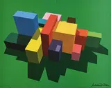 Julian Opie, Imagine You Can Order These Green, 1999, lithograph - published by the artist in 1999