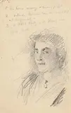 Portrait of a Young Lady by John Butler Yeats, pencil drawing, offered Jan 2020