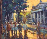 Norman Teeling, Westmoreland Street, Dublin, oil on board
