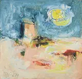 Old Mill by Gerald Davis, 1979, oil on card, sold Jan 2020
