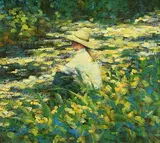 Vivienne St. Clair, River Bank, Killarney, 2000, oil on board