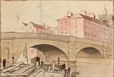 Harry Epworth Allen, Boyle Bridge, Roscommon, 1930, watercolour and pencil