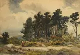 Wycliffe Egginton, Home from Market, watercolour