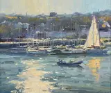Norman Teeling, Yacht Club, oil on board