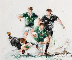 J.P. Neeson, Ireland v All Blacks, 2018, acrylic on board