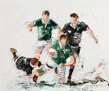 J.P. Neeson, Ireland v All Blacks, 2018, acrylic on board