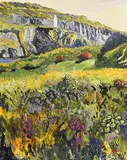 Dorothee Roberts French, The Beacon from Sherkin, oil on canvas