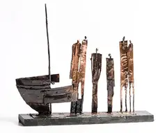 William Robinson, Ship of Lost Souls, copper on stone base