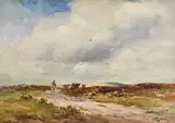 Wycliffe Egginton, Driving Cattle, watercolour