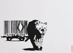 Banksy British, Barcode, screenprint