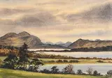 James Hall Flack, Killarney Lakes and Eagle's Nest Mountain, 1983, watercolour