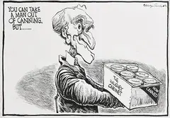 Martyn Turner, You can take a Man out of Canning but...., 1992, pen and ink