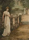 William John Hennessy British, Unrequited Love, watercolour
