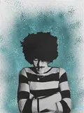 La Hart, Phil Lynott, 2016, spray paint and stencil on canvas