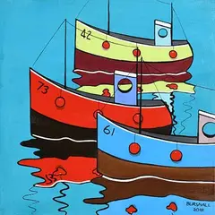 Paul Bursnall, Upside Down, acrylic on canvas