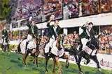 Michael Hanrahan, Aga Khan Winning Irish Team, RDS, 2012, oil on board