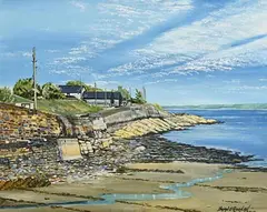 Brian O'Riordain, Blind Strand, Courtmacsherry, 2019, oil on canvas board