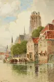 Dutch River Boats by Louis Van Staaten, watercolour, offered Jan 2020
