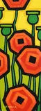 John Nolan, Poppy Panel, 2001, acrylic on canvas board