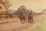 Adelaide Haselgrave, Homeward, watercolour