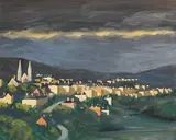 Anne O'Reilly, Evening in Clifden, oil on canvas board