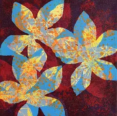 Catherine Davison, Floral Study, acrylic on canvas
