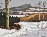 Pine's Thaw by John Francis Skelton, oil on canvas board, sold Jan 2020