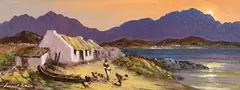 Farmstead, Near Inch Strand, Kerry by William Cunningham, oil on canvas board, sold Jan 2020