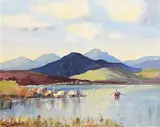 Tom McGoldrick, Fishing, Donegal, oil on canvas