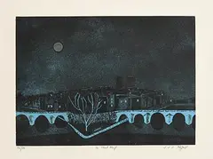 J.J.J. Rafel, Le Pont Neuf, limited edition etching - numbered 46 from an edition of 50