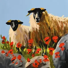 Ronald Keefer, The Watchful Eyes, oil on board