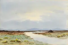 W.F. Cooper, Connemara Landscape, watercolour