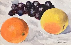 Still Life with Fruit by Michael Healy, oil on board, sold Jan 2020