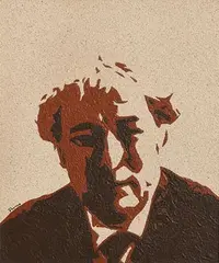 Peter McNie, Seamus Heaney, mixed media on board