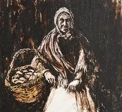 Martin McCormack, Woman of Aran, oil on board