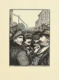 Farmers at the Fair by Jack Butler Yeats, cuala press print, sold Jan 2020