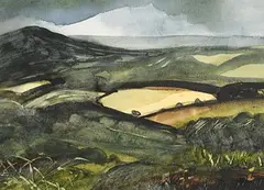 Cherry Turpin, The Yellow Field, watercolour