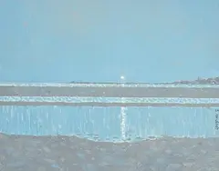 Simon MacLeod, Sunrise on Sandymount, oil on canvas