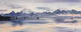 Patricia Kavanagh, Boats on the Lake, oil on canvas