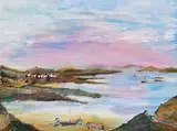 Terry Delaney, Colours on the Bay, oil on board